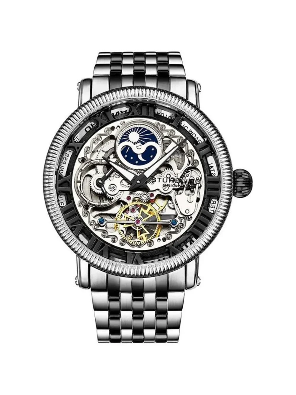 NWT Stuhrling Original Legacy Automatic Black Dial Men's Watch
